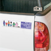 Niet alle Gehandicapten kijken de Zelfde Bumpersti Bumpersticker (Op Truck)