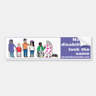 Niet alle Gehandicapten kijken de Zelfde Bumpersti Bumpersticker
