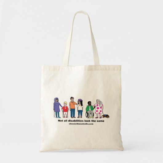 Niet alle Gehandicapten kijken de zelfde Canvas ta Tote Bag (Voorkant)