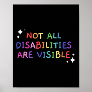 Niet alle gehandicapten zijn zichtbaar gehandicapt poster