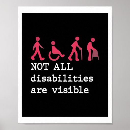 Niet alle gehandicapten zijn zichtbaar klassiek Po Poster (Voorkant)
