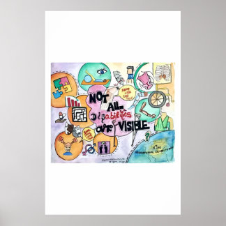 Niet alle Gehandicapten zijn zichtbaar Poster van 