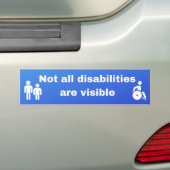 Niet alle Gehandicapten zijn Zichtbare Bumperstick Bumpersticker (Op auto)