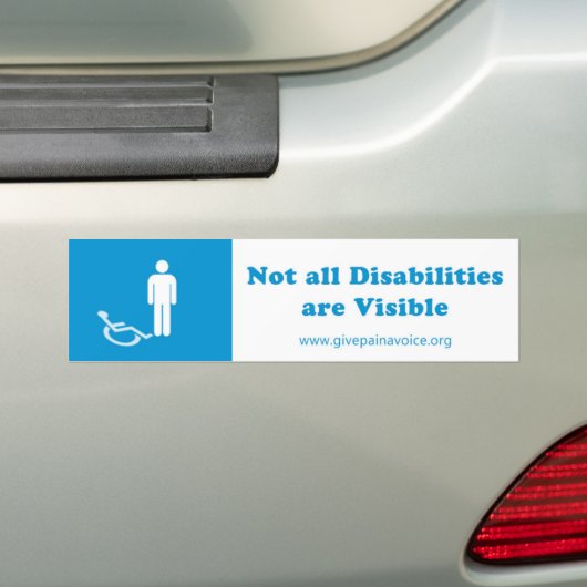 Niet alle Gehandicapten zijn Zichtbare Bumperstick Bumpersticker (Op auto)