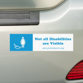Niet alle Gehandicapten zijn Zichtbare Vrouw Bumpersticker (Op auto)
