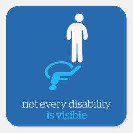 niet alle handicaps zichtbaar zijn vierkante sticker