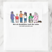 Niet alle handicaps zien er hetzelfde glanzende St Rechthoekige Sticker (Tas)