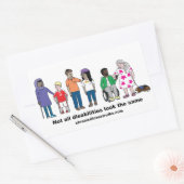 Niet alle handicaps zien er hetzelfde glanzende St Rechthoekige Sticker (Envelop)