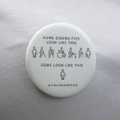 Niet alle handicaps zijn zichtbaar aangepaste hash ronde button 6,0 cm