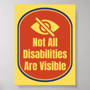 Niet alle handicaps zijn zichtbaar - Blinde versie Poster