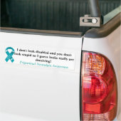 Niet alle handicaps zijn zichtbaar... bumpersticker (Op Truck)