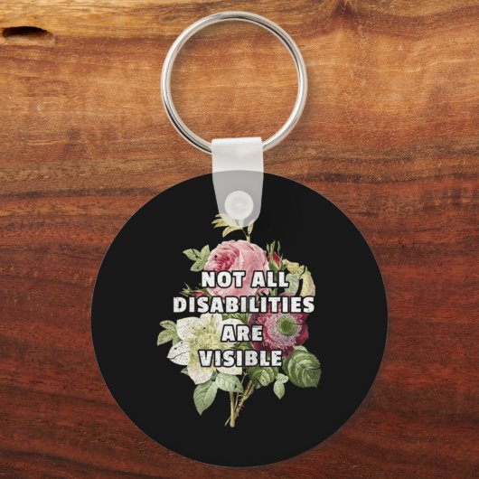 Niet alle handicaps zijn zichtbaar fibromyalgie sleutelhanger (Achterkant)