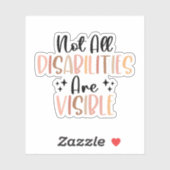 Niet alle handicaps zijn zichtbaar geestelijke gez sticker (Vel)
