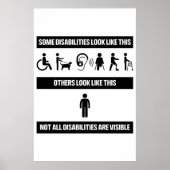 Niet alle handicaps zijn zichtbaar logo Poster (Voorkant)