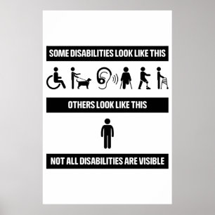 Niet alle handicaps zijn zichtbaar logo Poster