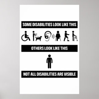 Niet alle handicaps zijn zichtbaar logo Poster