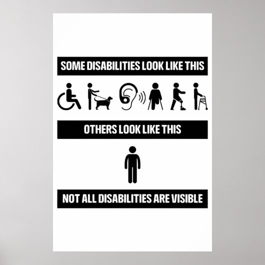 Niet alle handicaps zijn zichtbaar logo Poster (Voorkant)
