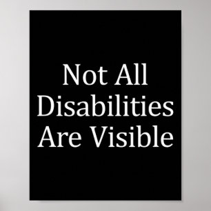 Niet alle handicaps zijn zichtbaar poster