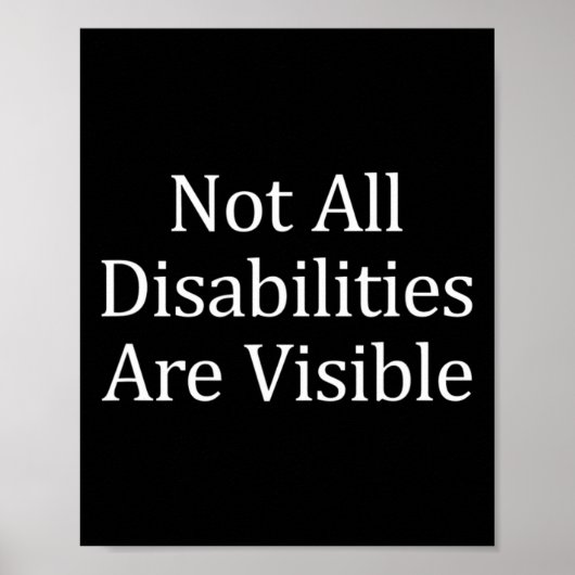 Niet alle handicaps zijn zichtbaar poster (Voorkant)