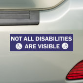 Niet alle handicaps zijn zichtbaar sticker (Op auto)