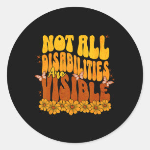 Niet alle handicaps zijn zichtbaar verborgen handi ronde sticker