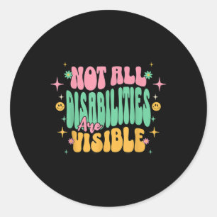 Niet alle handicaps zijn zichtbaar verborgen handi ronde sticker