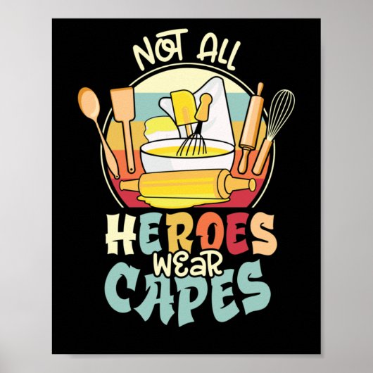Niet alle helden Draag de Capes School Lunch Lady Poster (Voorkant)