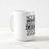 Niet alle helden Draag kapotte sommige Draag strui Koffiemok (Voorkant links)