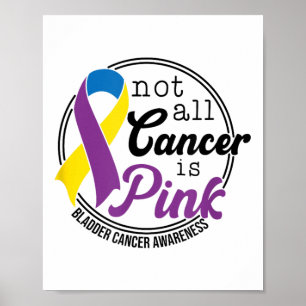 Niet alle kanker is roze, blaaskanker bewustzijn poster