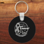 Niet alle kanker is roze, hersenkanker bewustzijn sleutelhanger (Voorkant)