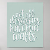Niet alle klaslokalen hebben vier muren Homeschool Poster (Voorkant)