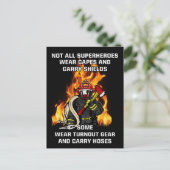 Niet alle Superhelden...brandweerman Briefkaart (Staand voorkant)