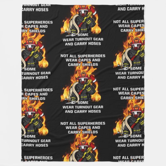 Niet alle Superhelden...brandweerman Fleece Deken (Voorkant)