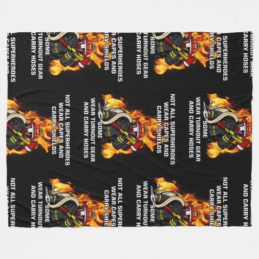 Niet alle Superhelden...brandweerman Fleece Deken (Voorkant (Horizontaal))
