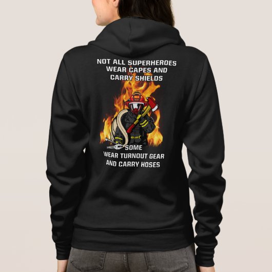 Niet alle Superhelden...brandweerman Hoodie (Achterkant)