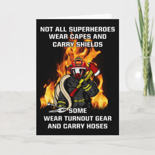 Niet alle Superhelden...brandweerman Kaart