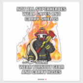 Niet alle Superhelden...brandweerman Sticker (Vel)