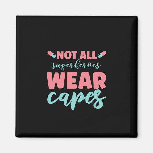 Niet alle superhelden Draag capsules Magneet (Voorkant)