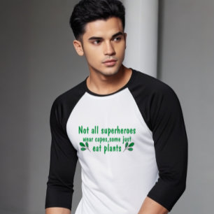 Niet alle superhelden Draag Petten :Funny Vegan T-shirt