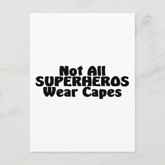 Niet alle SUPERHEROS Draag Caps Briefkaart (Voorkant)