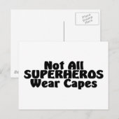 Niet alle SUPERHEROS Draag Caps Briefkaart (Voorkant / Achterkant)