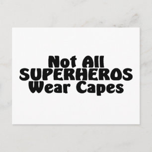 Niet alle SUPERHEROS Draag Caps Briefkaart