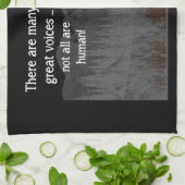 Niet alle Voices Human Inspirerend Wolf Quote Theedoek (Gevouwen)