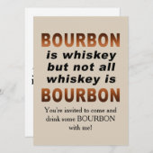 Niet alle whisky is BOURBON. Kaart (Voorkant / Achterkant)