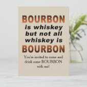 Niet alle whisky is BOURBON. Kaart (Staand voorkant)