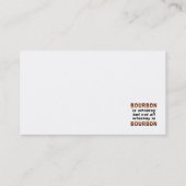 Niet alle whisky is BOURBON. Visitekaartje (Achterkant)