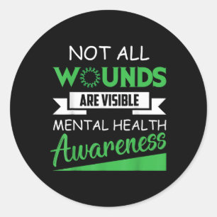 Niet alle wonden zijn zichtbaar bewustzijn voor de ronde sticker
