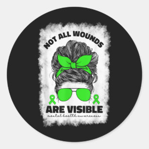 Niet alle wonden zijn zichtbaar bewustzijn voor de ronde sticker
