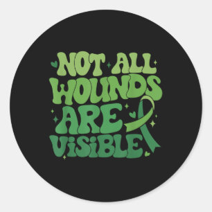 Niet alle wonden zijn zichtbaar bewustzijn voor de ronde sticker