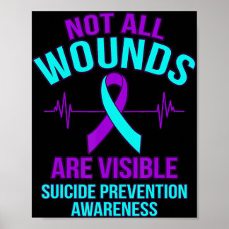 Niet alle wonden zijn zichtbaar Happy Suicide Awar Poster